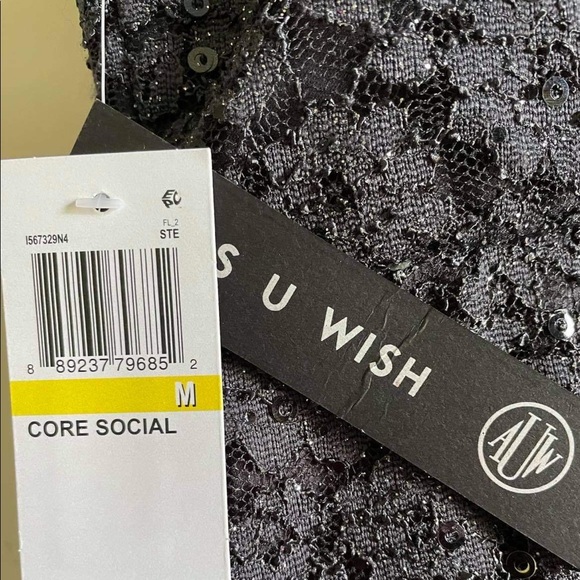 Mini dress.  Midnight navy color , sequins! - Picture 4 of 5